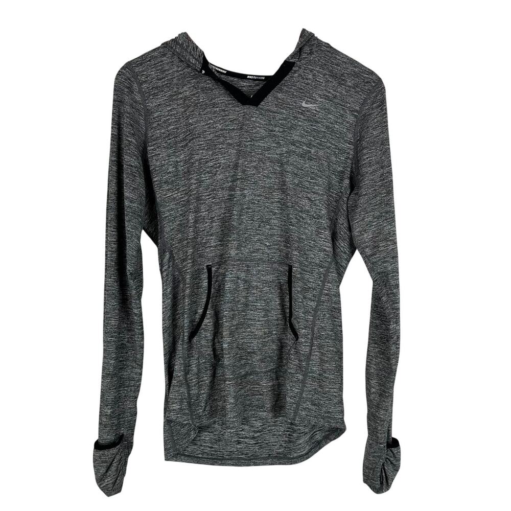 Nike Dri -Fit Running Element Pullover Gray Hoodie